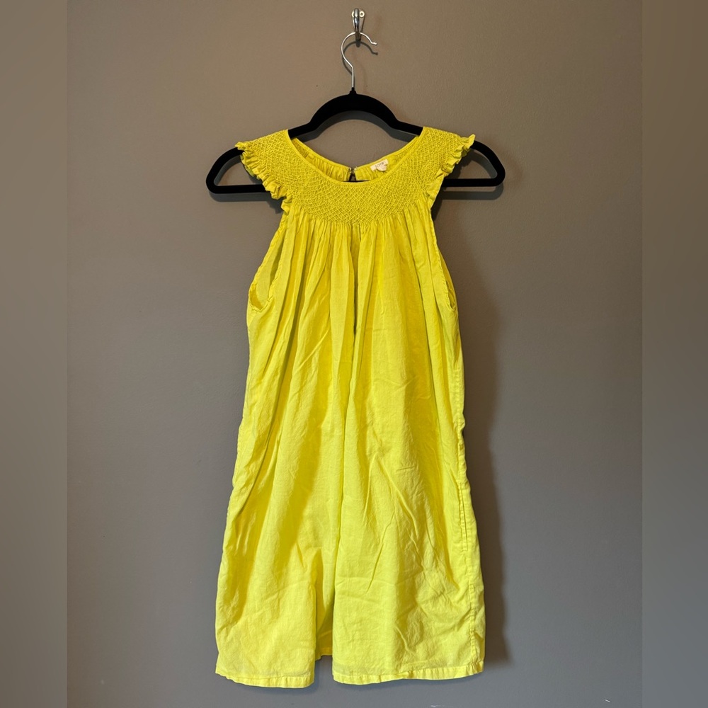 J. Crew Bright Yellow Sleeveless Dress